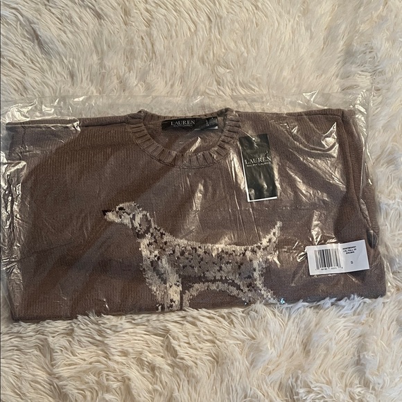 Lauren Ralph Lauren Women’s Cotton Dog Sweater NEW Size S Fall 2025 - Picture 5 of 8